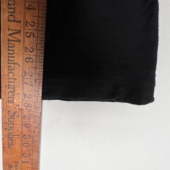 James Perse Womens Slub Long Sleeve Top Black Cotton Crew - Picture 5 of 6